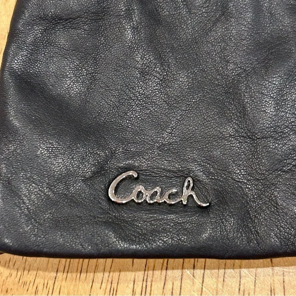 Coach Black Leather Single Left Glove 6.5